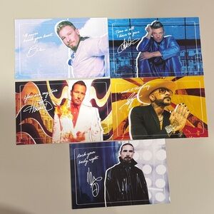 Backstreet Boys Signed Style Collectible Postcards - Multicolor